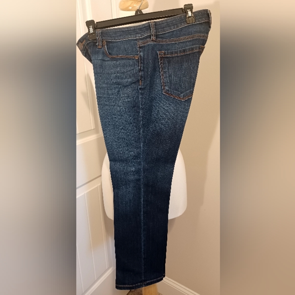 Ann Taylor Loft Modern Straight Dark Wash Jeans Sz 29/8P #0217